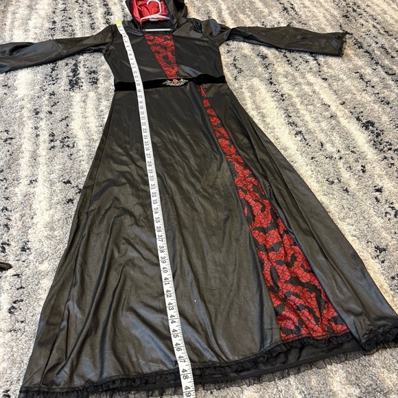 Spirit of Halloween Bat Dracula Cloak Dress Costume Size Kids Large 10 Black - Picture 10 of 10